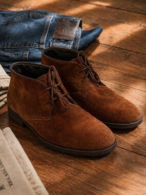 To Boot New York Conte Suede Chukka Boots Mens 11.5 Brown Italian Made